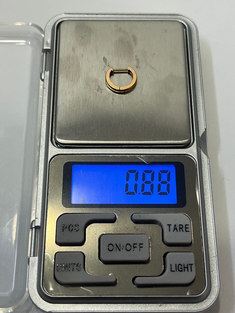 美品‼️K18フープデザインピアス　片方のみ❤️18金　刻印あり