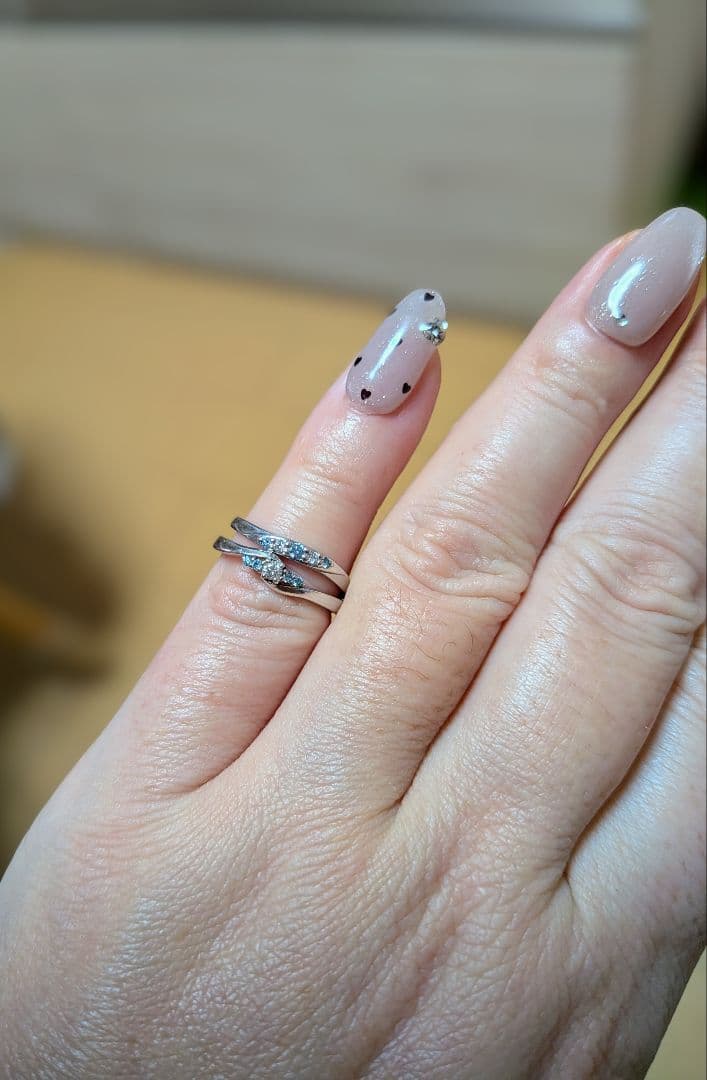 ♥ゆり様♥TAKE-UP 10金ホワイトゴールドリング 2本セット　ダイヤモンド