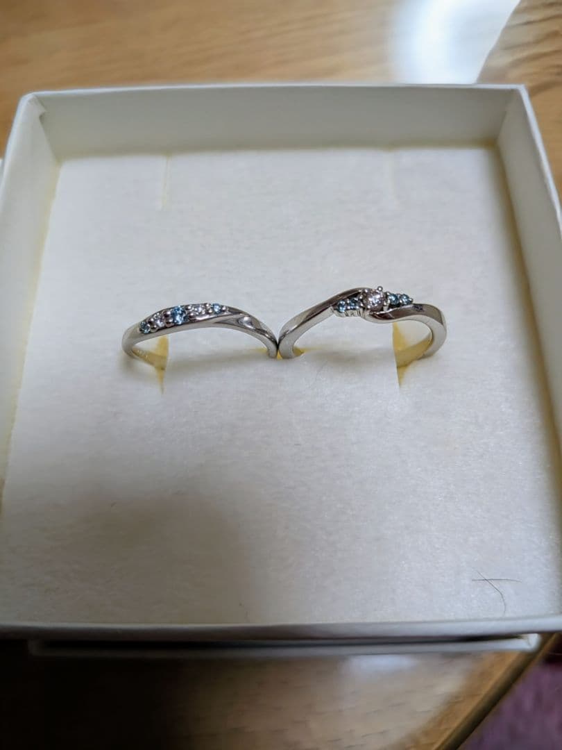♥ゆり様♥TAKE-UP 10金ホワイトゴールドリング 2本セット　ダイヤモンド