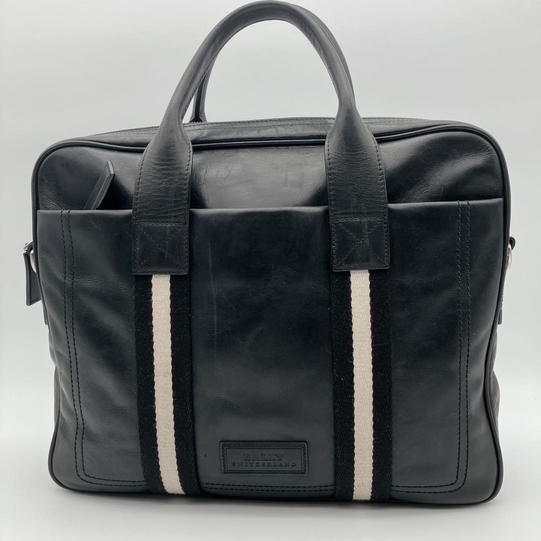 BALLY オールレザー ブリーフケース トレインスポッティング ブラック