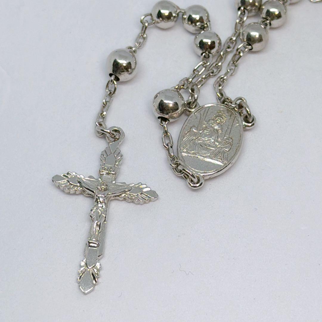 ドルチェアンドガッバーナ シルバー 925 ロザリオ ネックレス