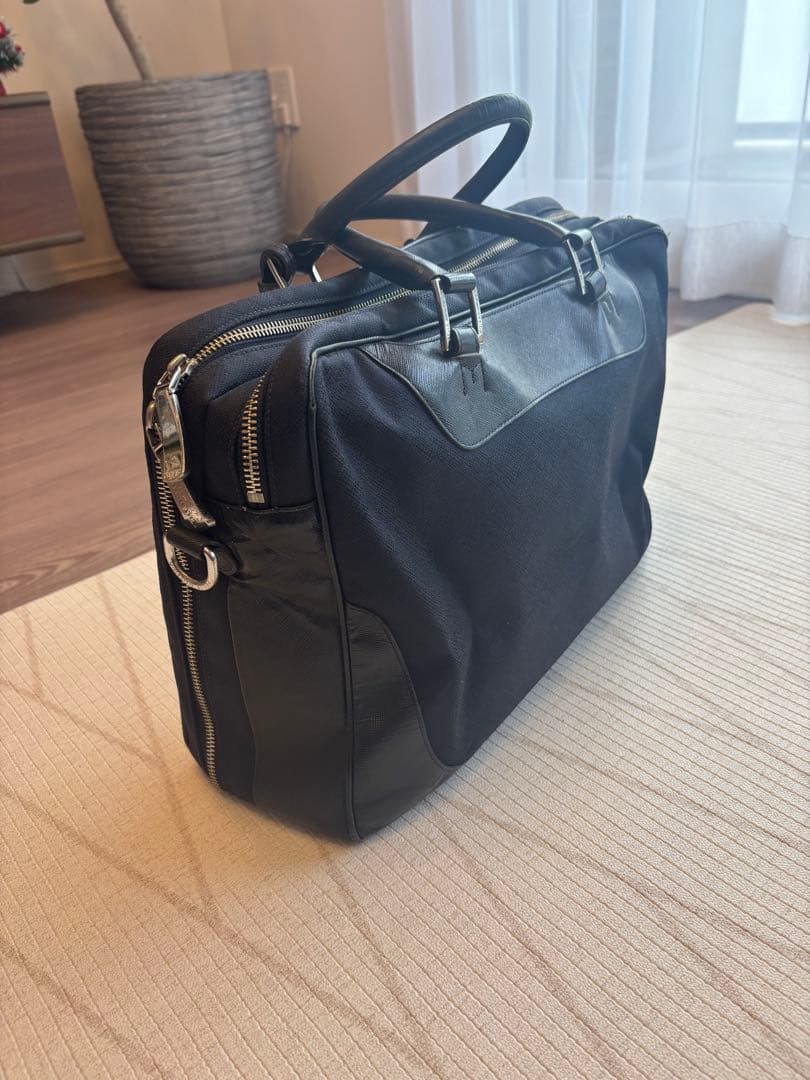 【定価60,000円程度】ネイビーペッレモルビダブリーフバッグ2室タイプ