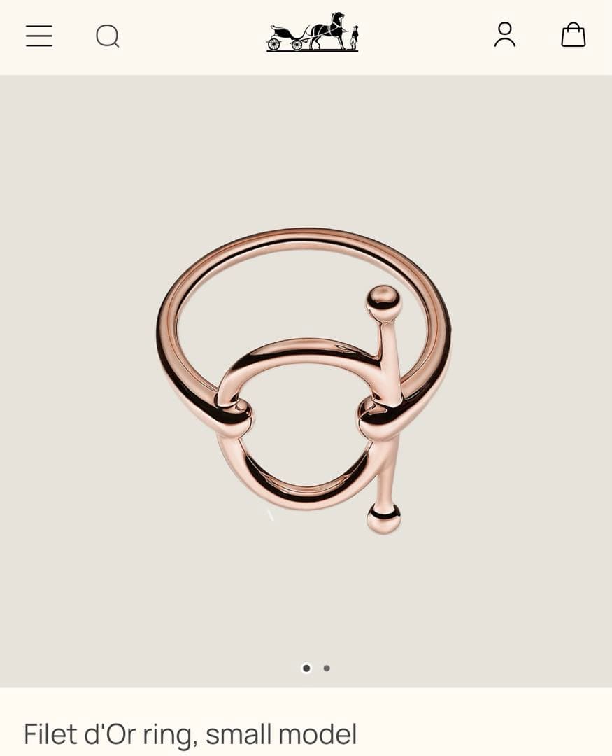 【極美品】エルメス フィレドール リング ローズゴールド 9号