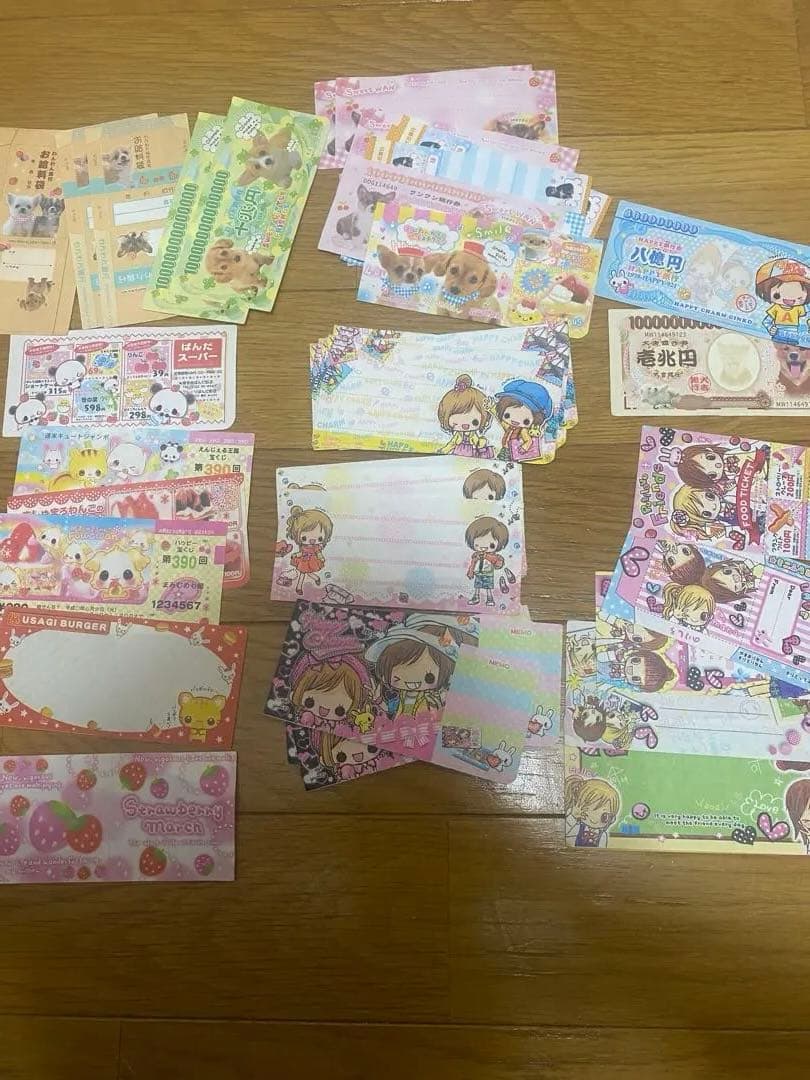 平成レトロ　メモ帳セット　お札メモ帳3セットバラ約90枚　えんぴつ5本キャップ３