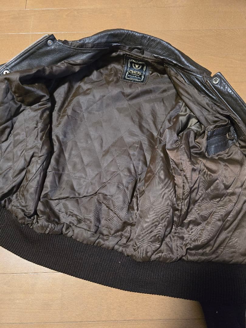 国産ビンテージ.レザージャケット. ミリタリーA2.日本製.L.