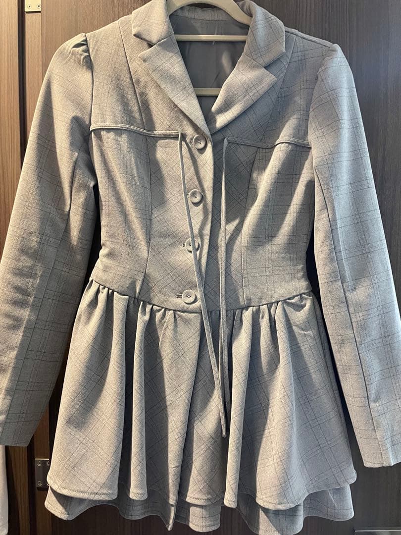 bubbles バブルス ジャケットワンピース グレー s