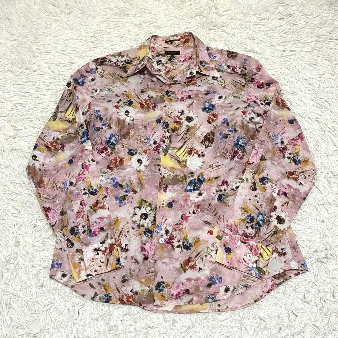 PaulSmithポールスミス　コレクション　花柄　シャツ　長袖　ピンク