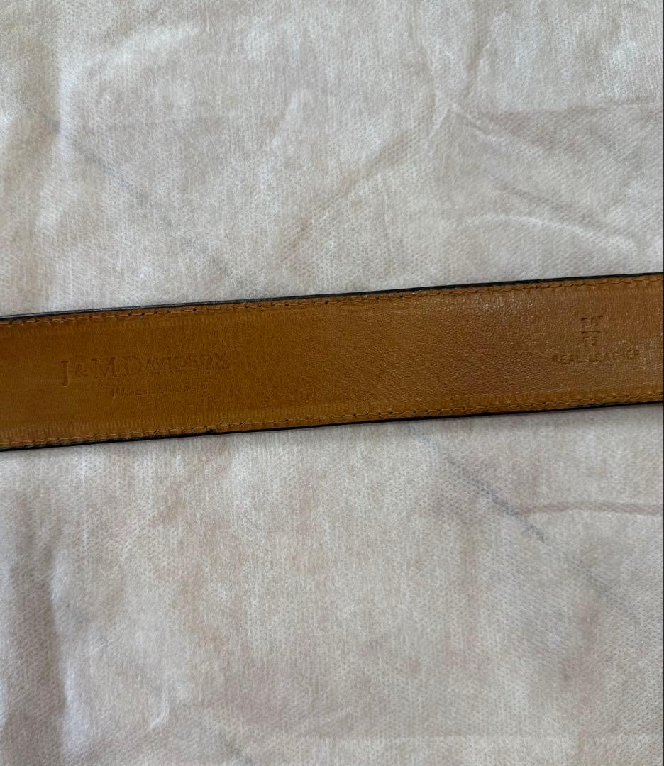 J&M DAVIDSON 高級ドレスベルト 30 ブラウン