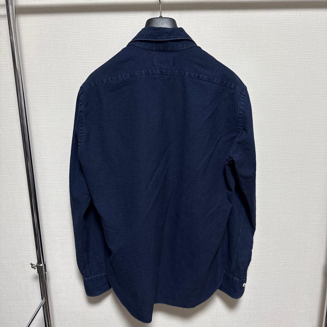 ジャンネット　ネイビー ホリゾンタルカラー　シャツ