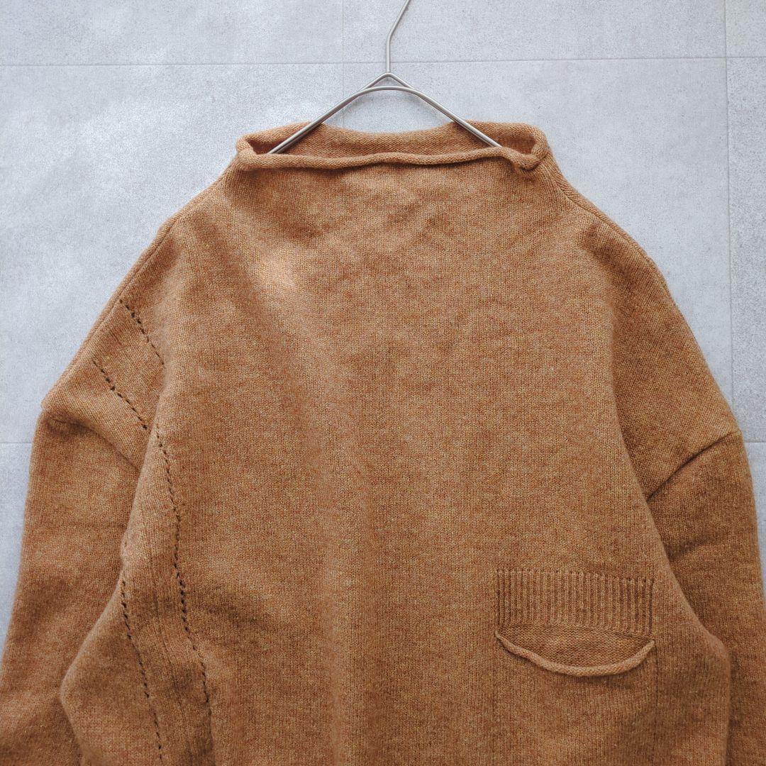 極美品✨ 慈雨 ウール100% アシンメトリーニット 変形 センソユニコ 茶