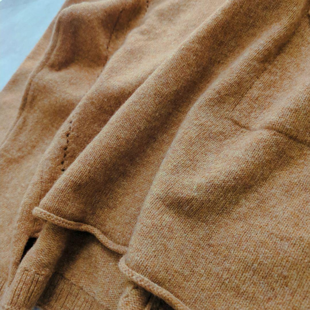 極美品✨ 慈雨 ウール100% アシンメトリーニット 変形 センソユニコ 茶