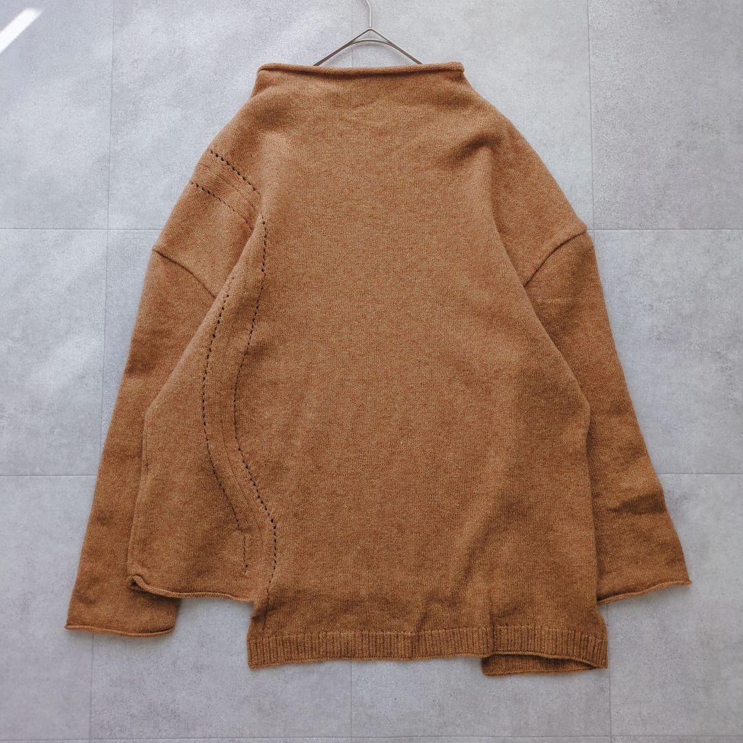 極美品✨ 慈雨 ウール100% アシンメトリーニット 変形 センソユニコ 茶