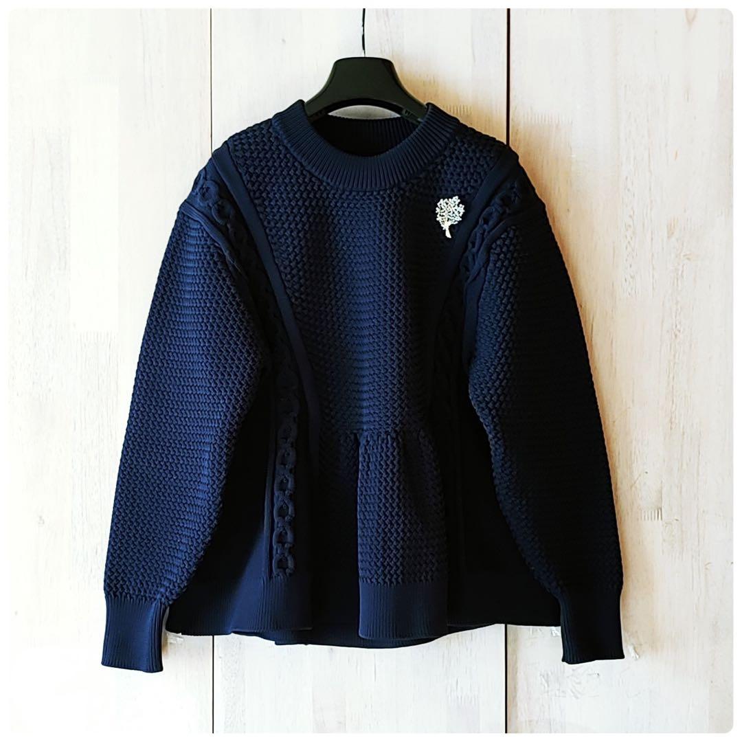 ◆幻◆ 希少美品　定価4.6万円 ADORE フォルムドバスケットニット