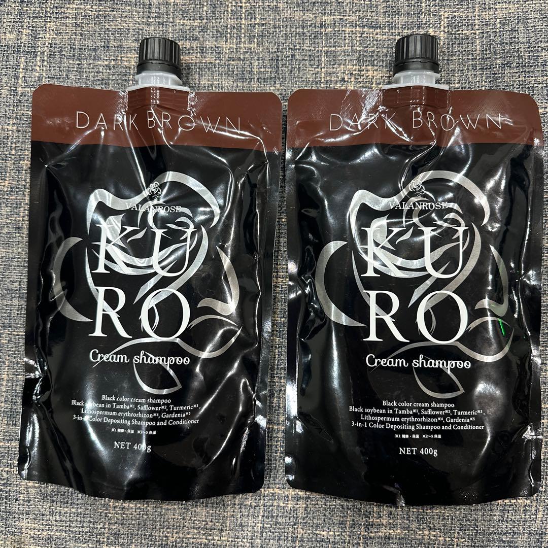 バランローズ KUROクリームシャンプー ダークブラウン400g ×2個