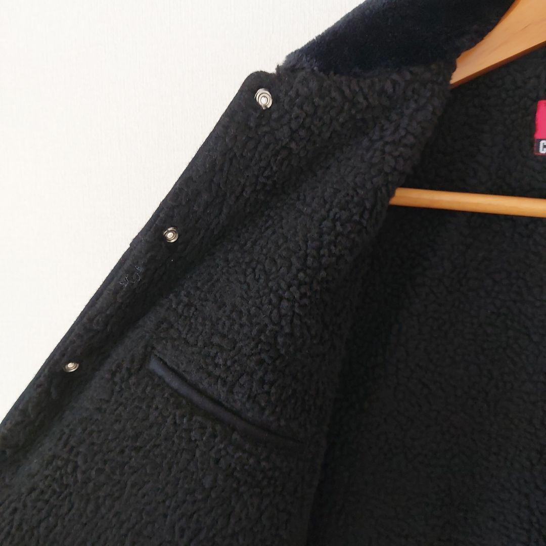 の*り様 クリームソーダ　ボア ブルゾン　カスリ柄　ネップ柄　ピンクドラゴン