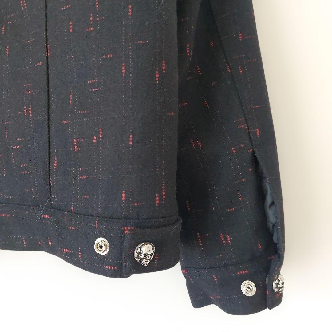 の*り様 クリームソーダ　ボア ブルゾン　カスリ柄　ネップ柄　ピンクドラゴン