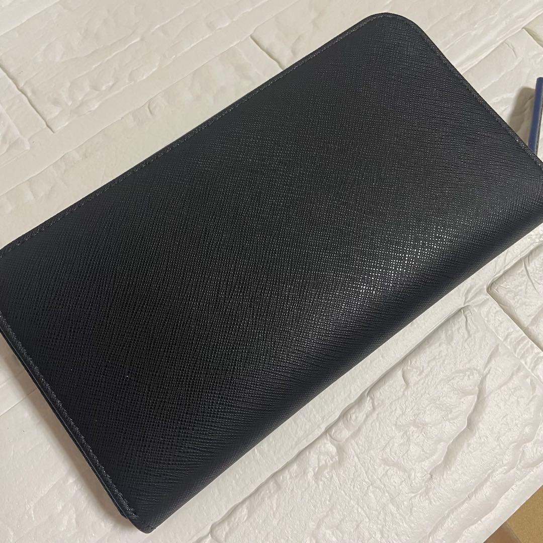 週末セール⭐️エンポリオアルマーニ 長財布 レザー ジップラウンド ブラック 黒