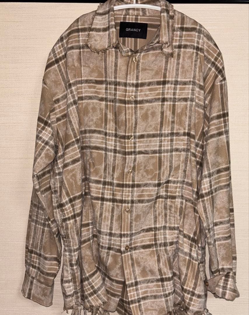 GRANCYチェックシャツ　Mサイズ ～16日まで購入でおまけループタイ