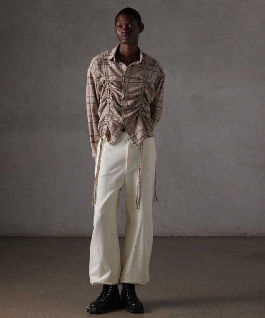 GRANCYチェックシャツ　Mサイズ ～16日まで購入でおまけループタイ