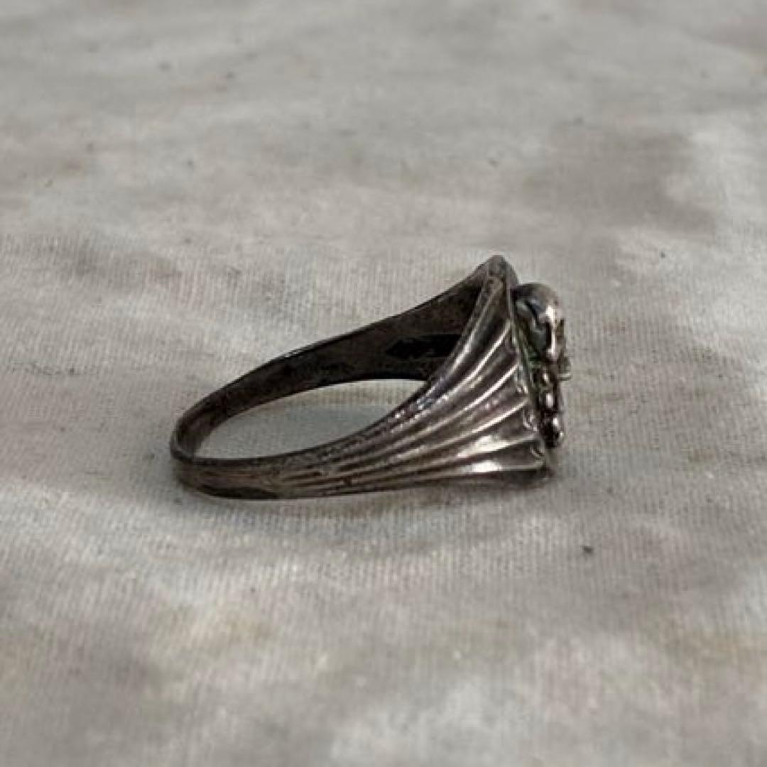 ［ヴィンテージ］Stearing Silver Skull Ring