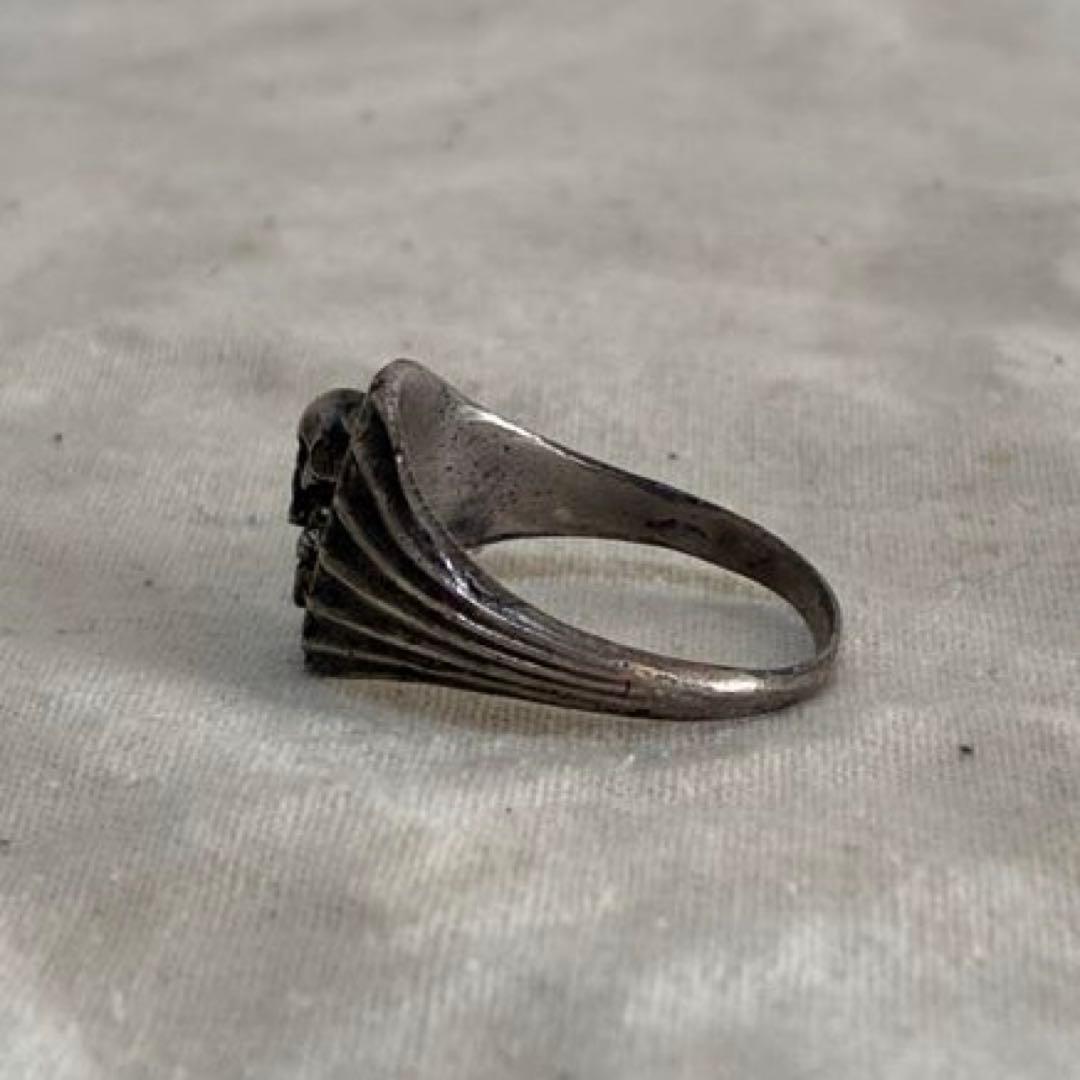 ［ヴィンテージ］Stearing Silver Skull Ring
