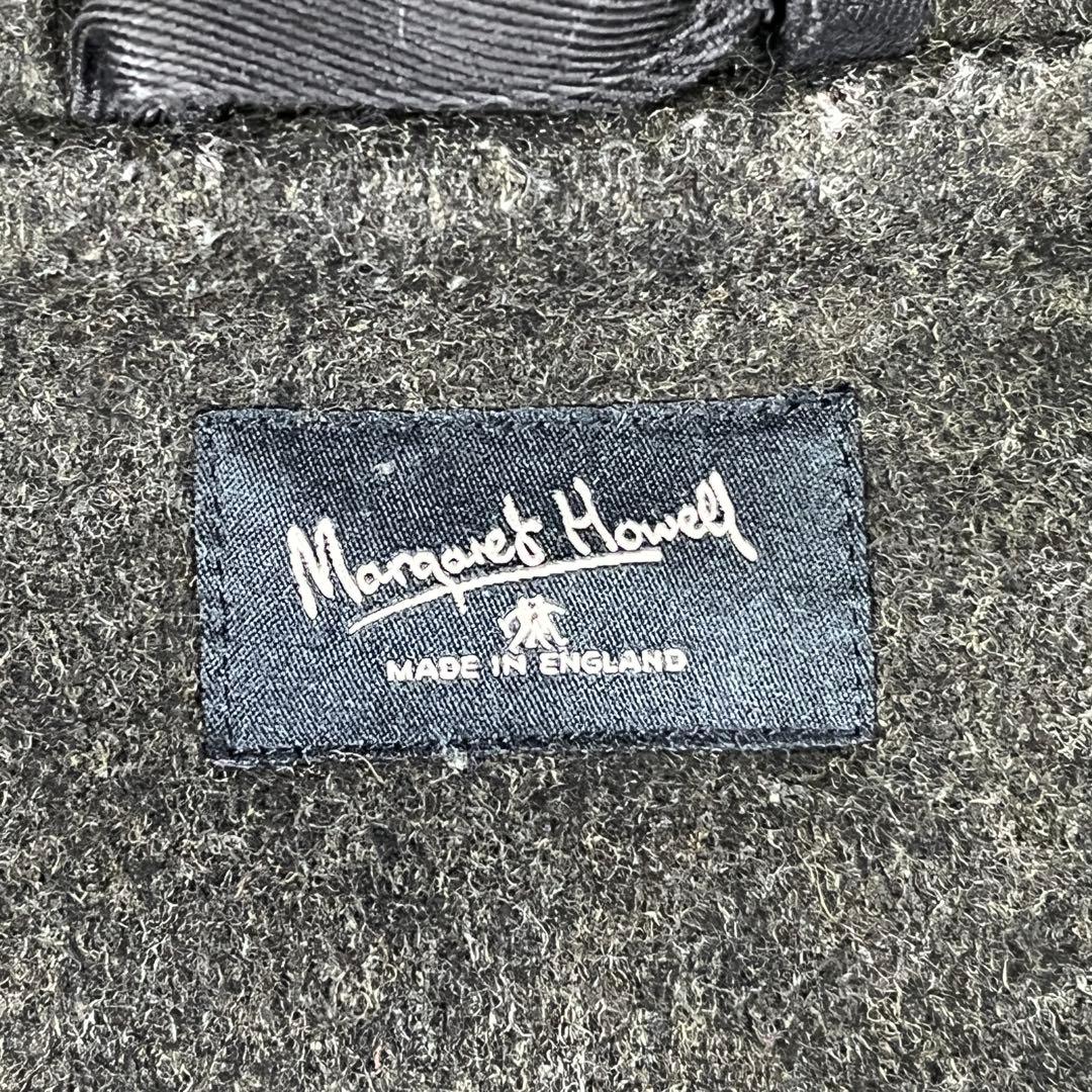 マーガレットハウエル 英国製 ロング ダッフルコート ウール混 フード 旧タグ