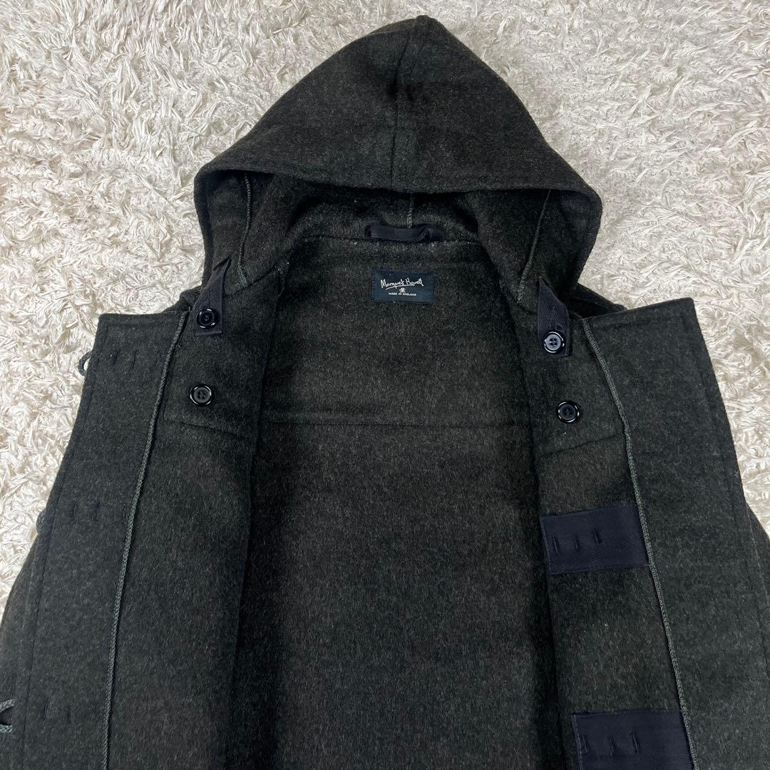 マーガレットハウエル 英国製 ロング ダッフルコート ウール混 フード 旧タグ