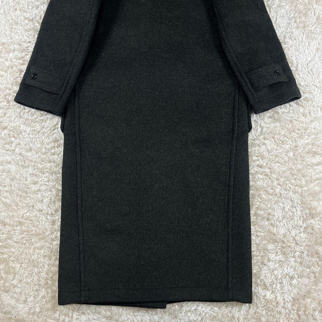 マーガレットハウエル 英国製 ロング ダッフルコート ウール混 フード 旧タグ