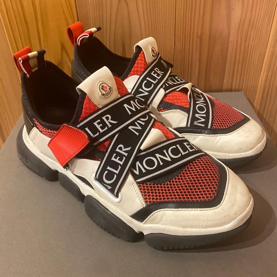 MONCLER メッシュスニーカー レッド/ホワイト/ブラック