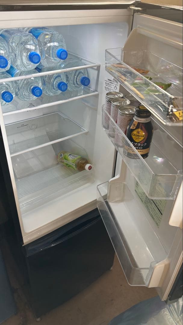 TOSHIBA 2ドア冷蔵庫 黒 GR-M15BS(K)