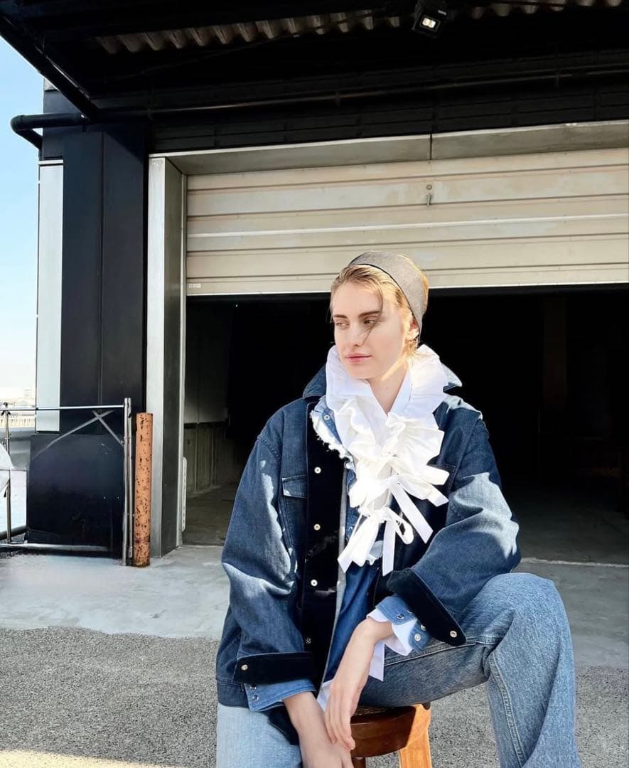 Drawer 24SS フリルリボンブラウス ホワイト 36サイズ