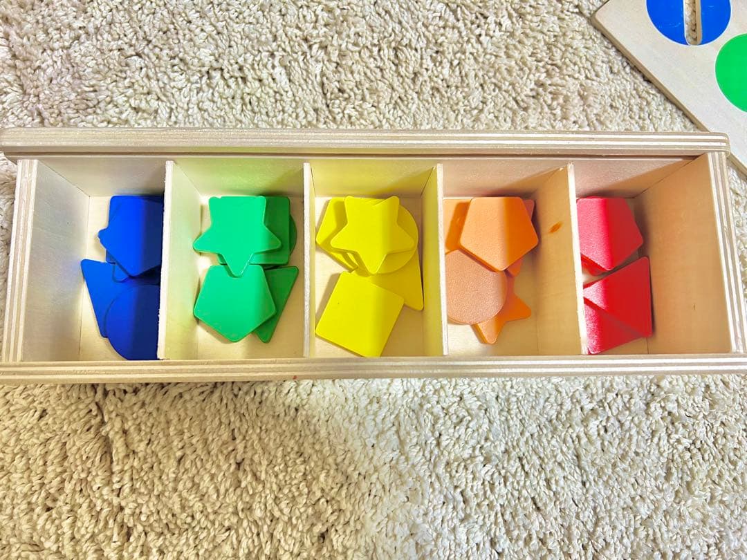 木の知育おもちゃセット　木製７点セット‼️モンテッソーリ