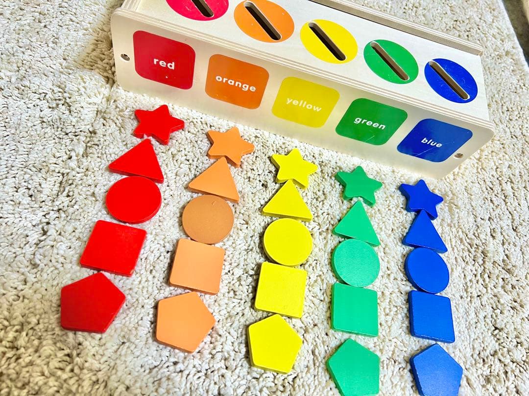 木の知育おもちゃセット　木製７点セット‼️モンテッソーリ