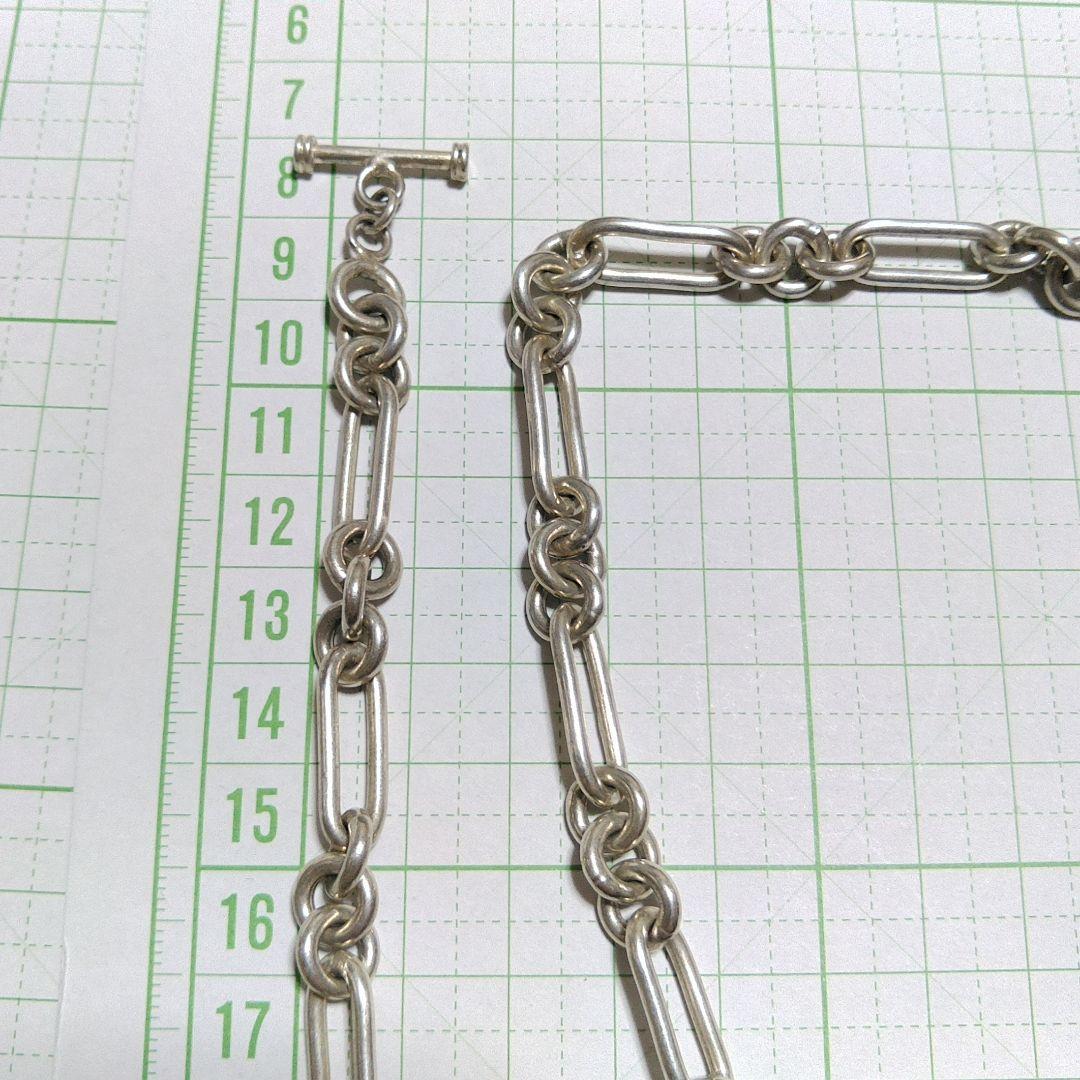 M*様 SILVER 925 オーバル & サークル チェーン ネックレス 未使