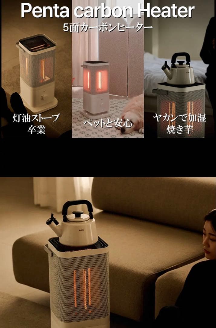 edir 2025年製★Makuake★5面 カーボンヒーター