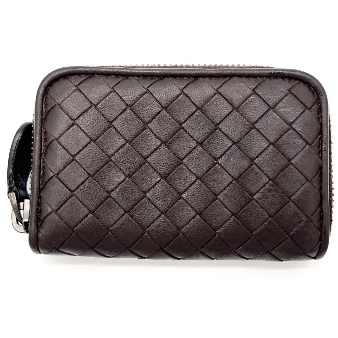 【美品】ボッテガヴェネタ　ケース　小銭入れ　イントレチャート　ブラウン