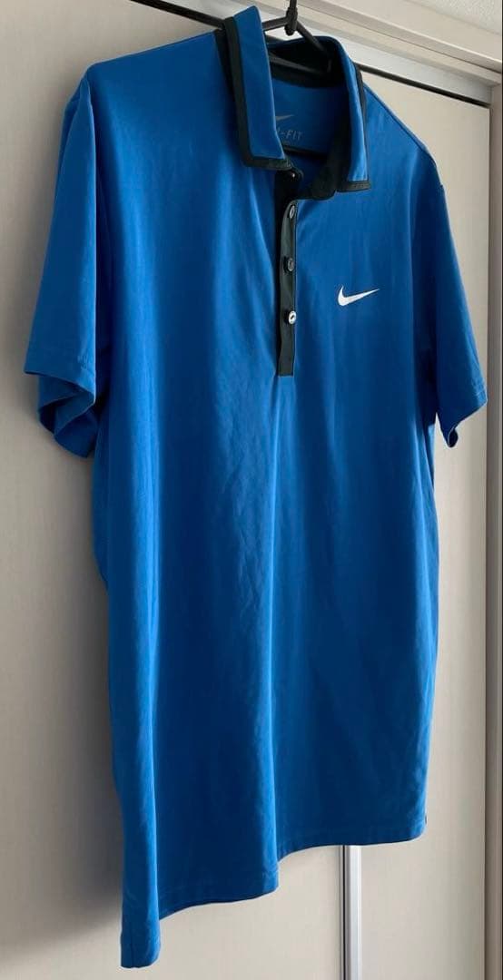 NIKE ナイキ　テニス　ポロシャツ　ブルー　M フェデラー