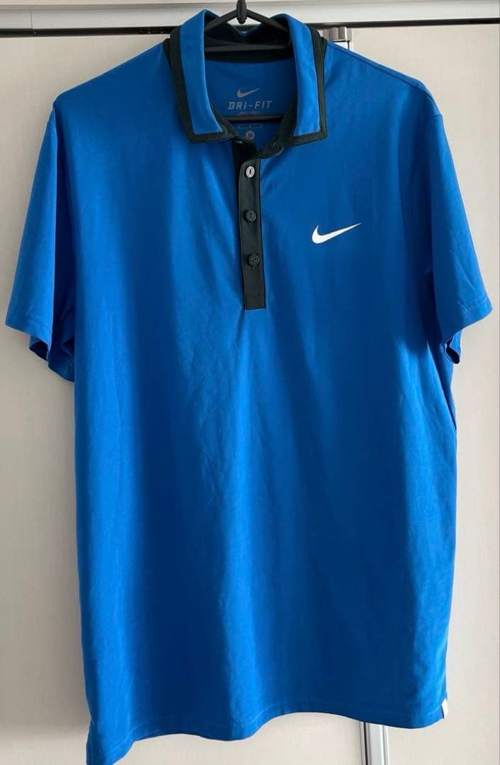 NIKE ナイキ　テニス　ポロシャツ　ブルー　M フェデラー