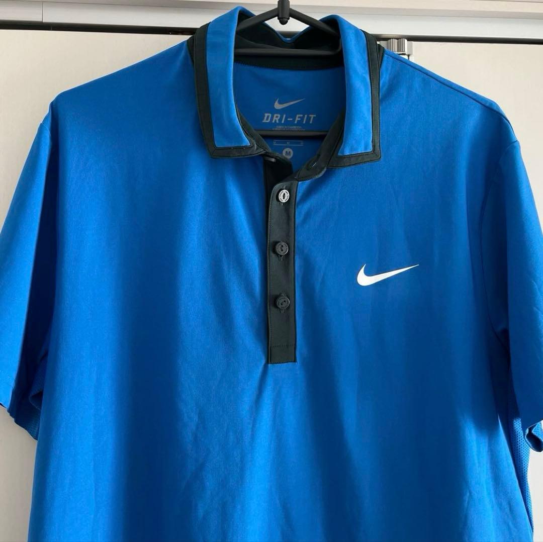 NIKE ナイキ　テニス　ポロシャツ　ブルー　M フェデラー