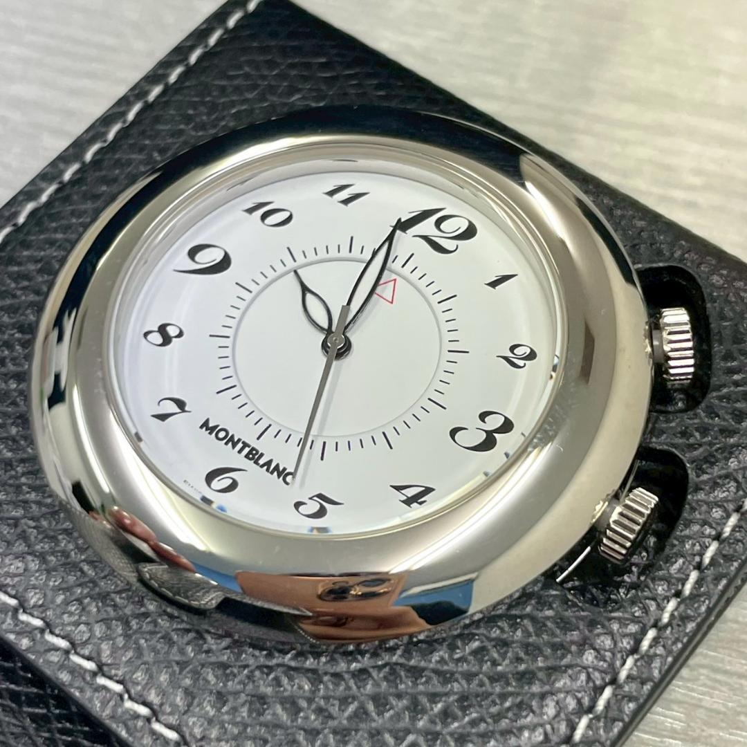 超美品　MONTBLANC　モンブラン　トラベルクロック　ブラック
