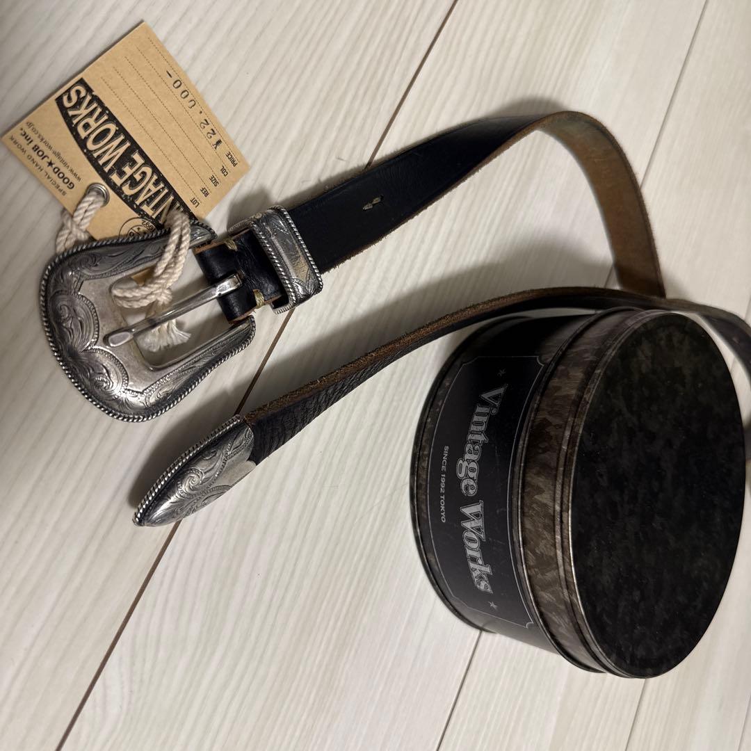 Vintage Works レザー ベルト サイズフリー【DH5744】