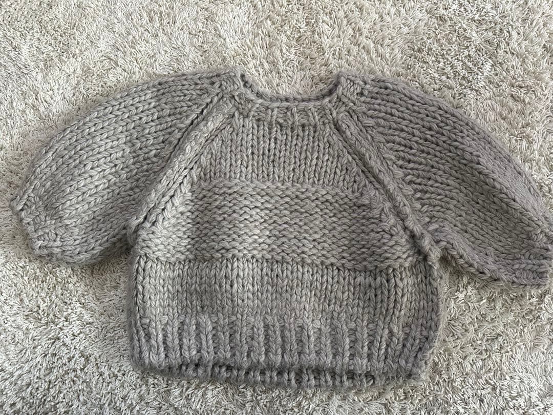 ETRE TOKYO ブラッシュドハーフスリーブハンドニットプルオーバー