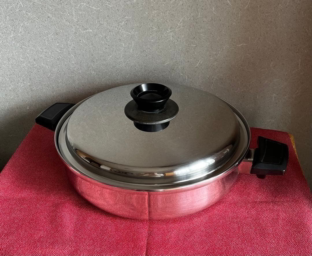 ロイヤルクイーン 大フライパン 蓋付き IH対応 両手鍋 ステンレス製