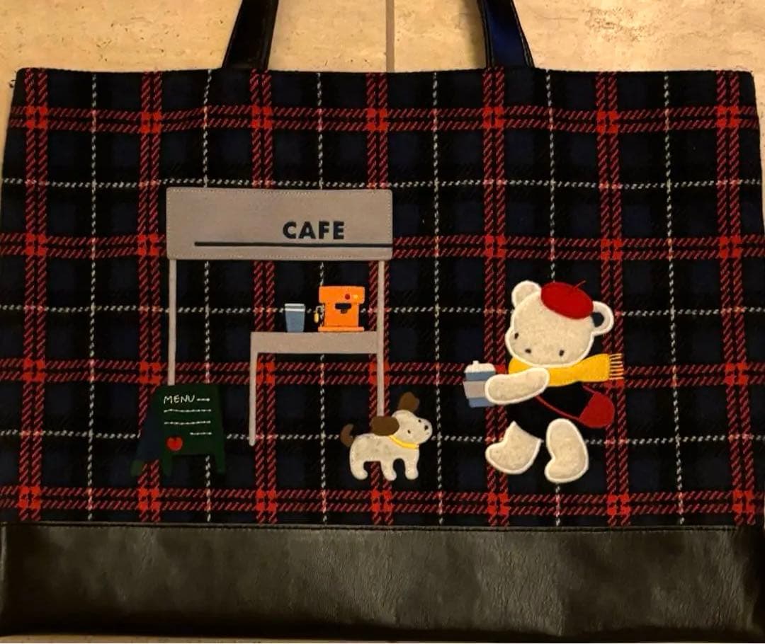 【美品】　ファミリア　familiar バッグ　デニムバッグ