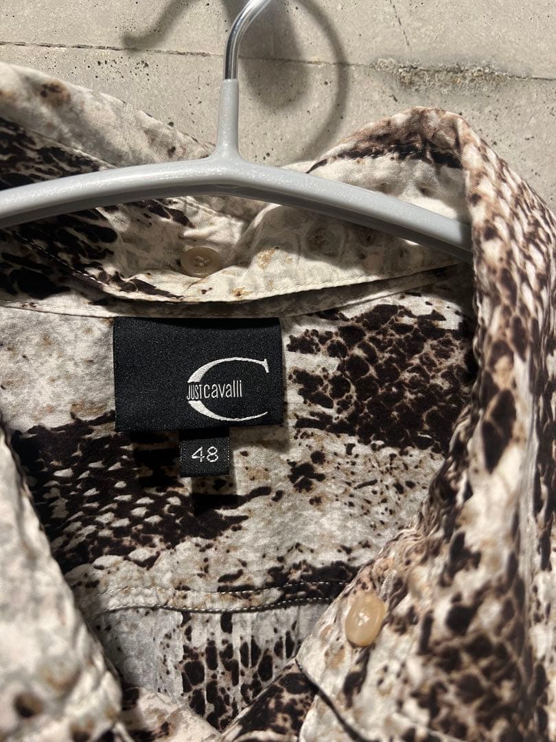 Just Cavalli パイソンプリント シャツ メンズ ジャストカヴァリ