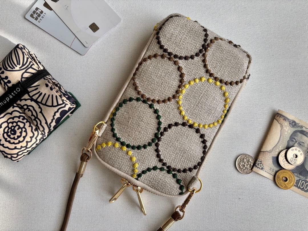 【スマホショルダー】ミナペルホネン タンバリン tambourine mix