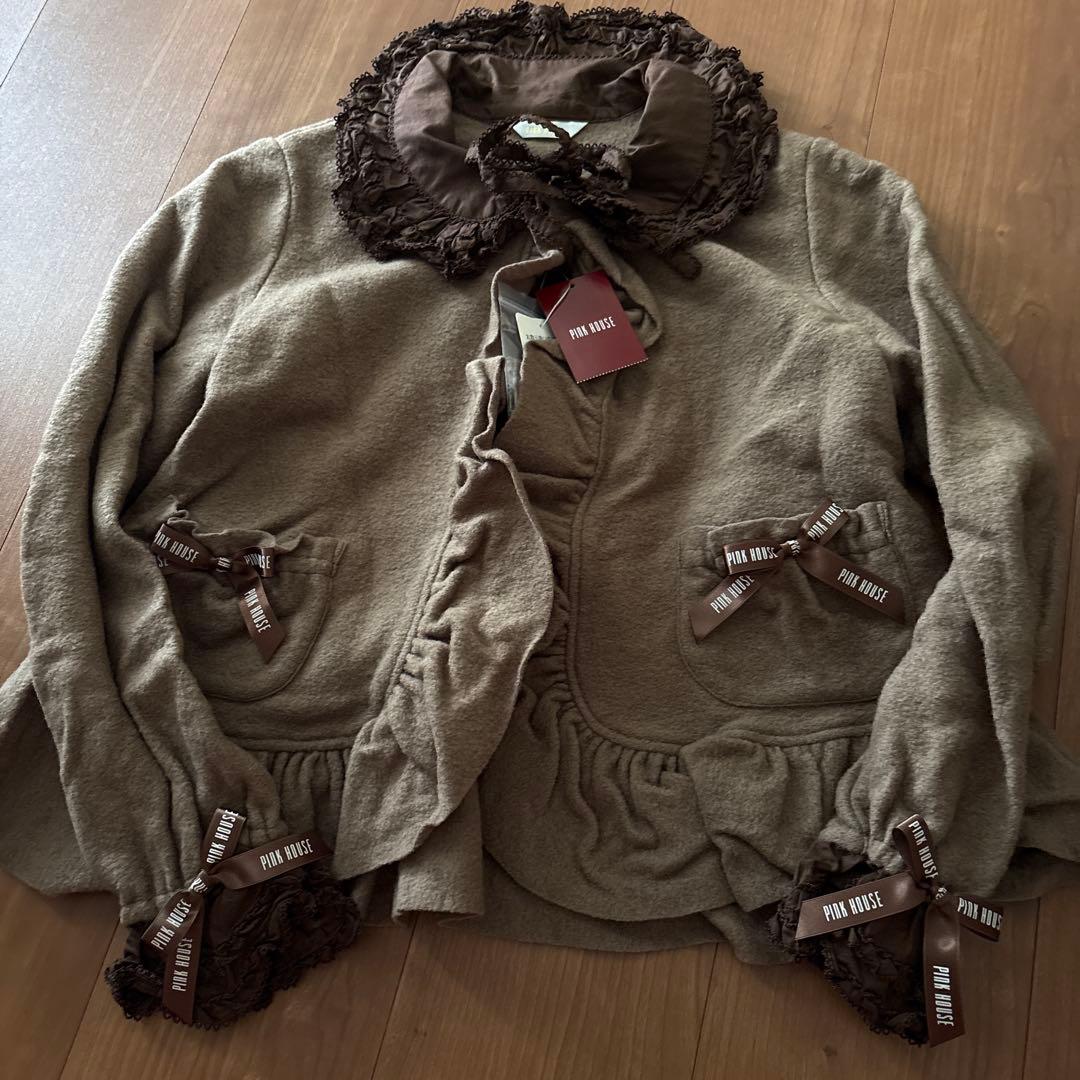 最終値下げ、新品タグつき、ピンクハウス、ジャケット。茶