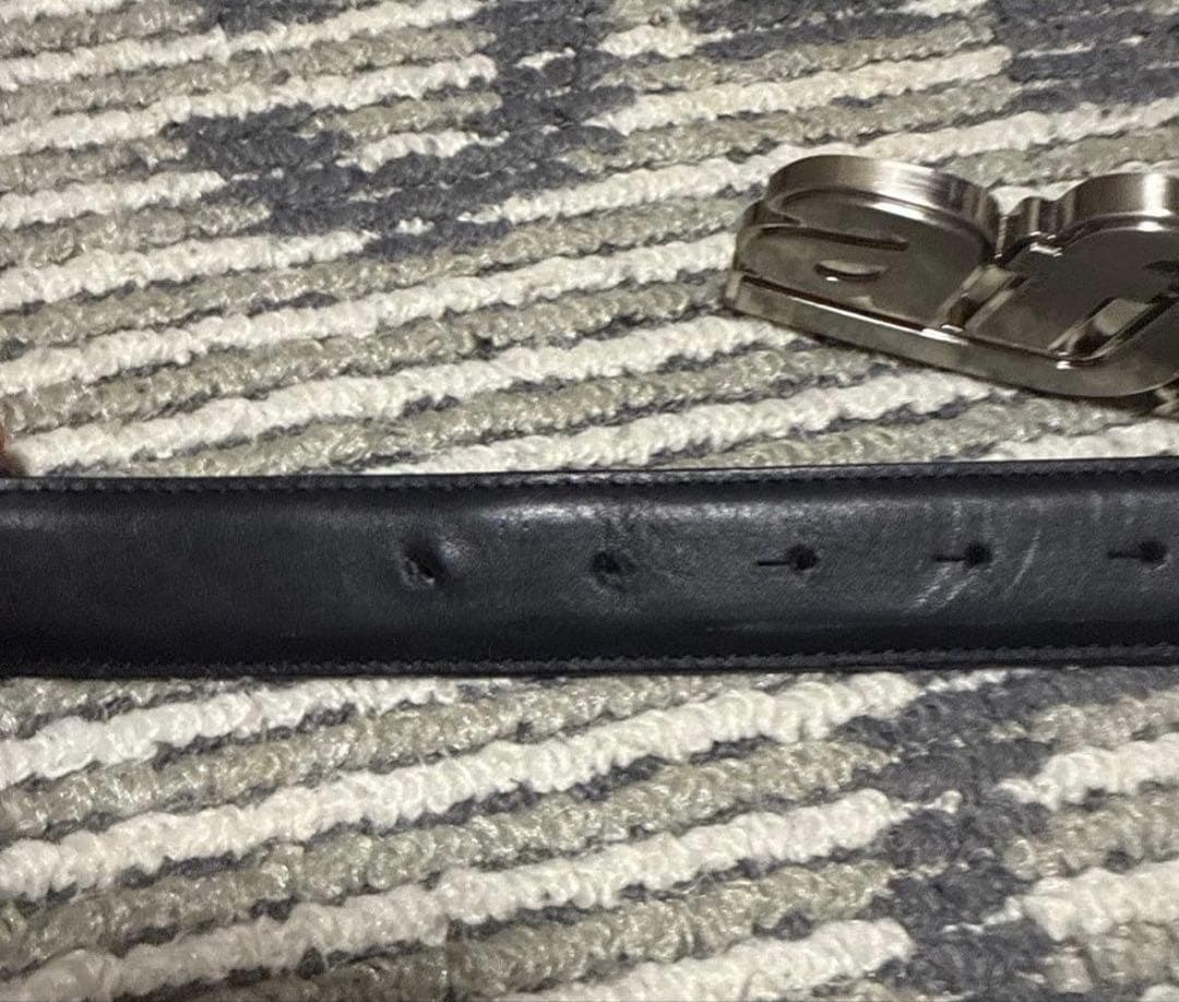 小物 afb LOGO BUCKLE BELT xxl black