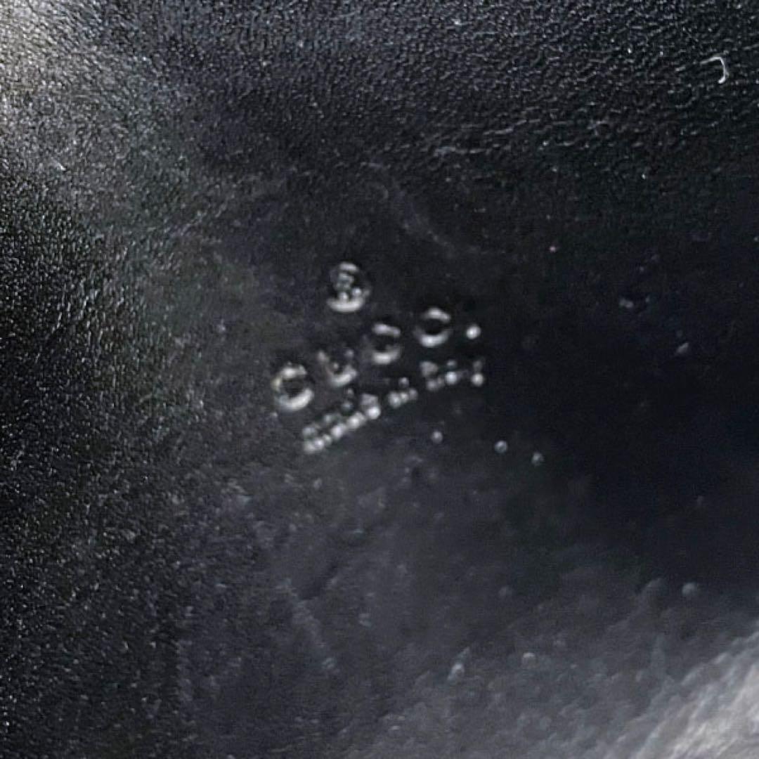 正規品 グッチ 名刺入れ カードケース シマライン 黒 【MM15694】