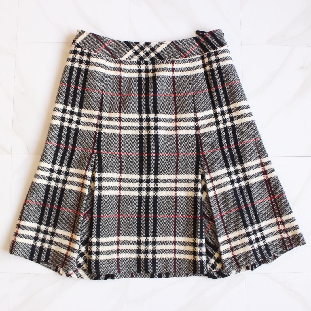 【極美品 大きいサイズ】BURBERRY LONDON フレアスカート 44